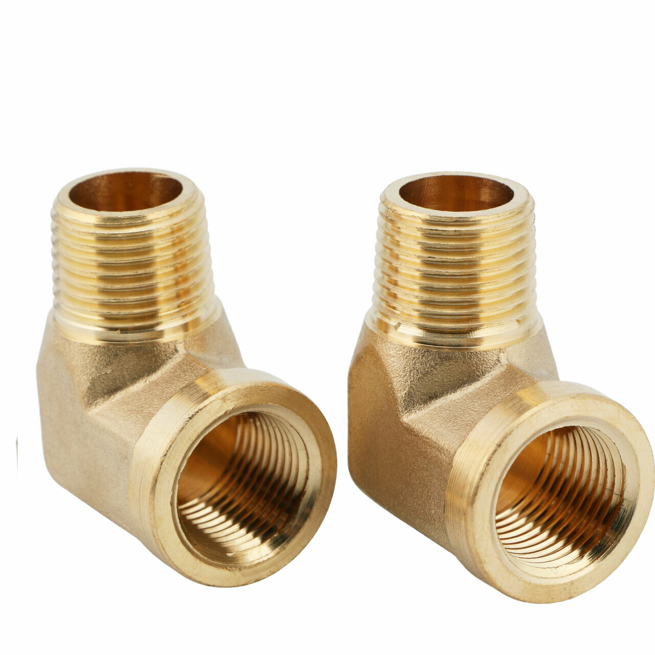 U.S. Solid 90 Degree Elbow Brass Fitting NPT 1/4\
