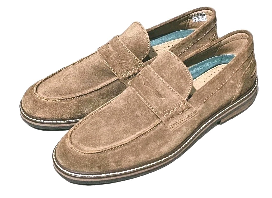 Crown Vintage CR-AYDRIEN-Mens Tan Aydrien Oily Suede Loafer Shoes 11.5M-New Crown Vintage CR-AYDRIEN-Mens Tan Aydrien Oily Suede Loafer Shoes 11.5M-New