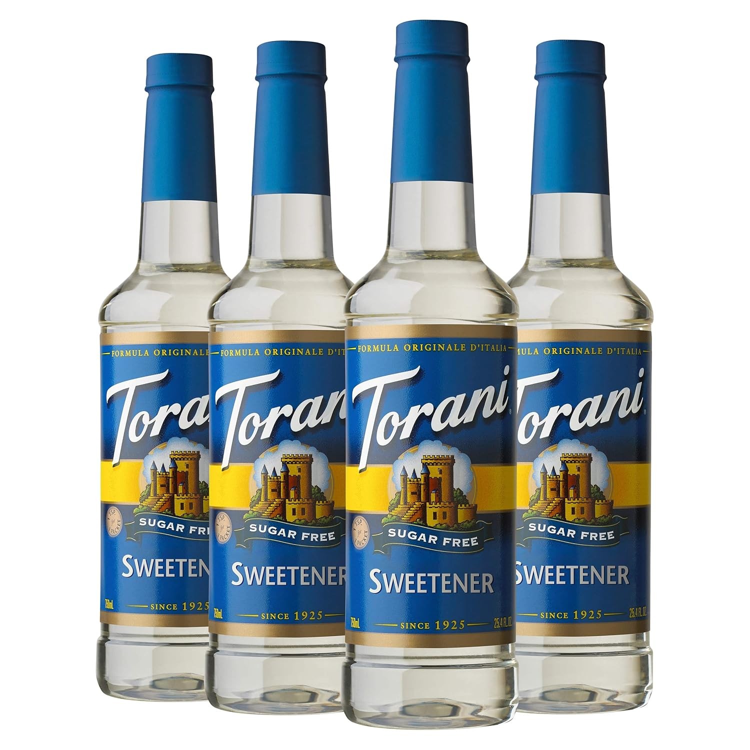 Torani Sugar Free Syrup, Sweetener, 25.4 Ounce (Pack Fl Oz of 4) Torani Sugar Free Syrup, Sweetener, 25.4 Ounce (Pack Fl Oz of 4)