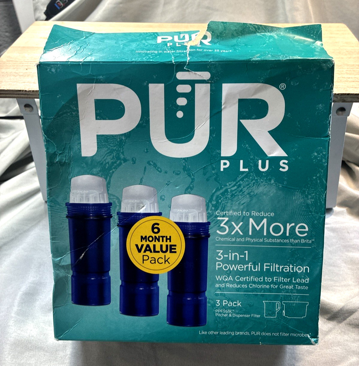 Pur Ppf951k X3 Replacement Filter, 3 Count, Blue * Open Box