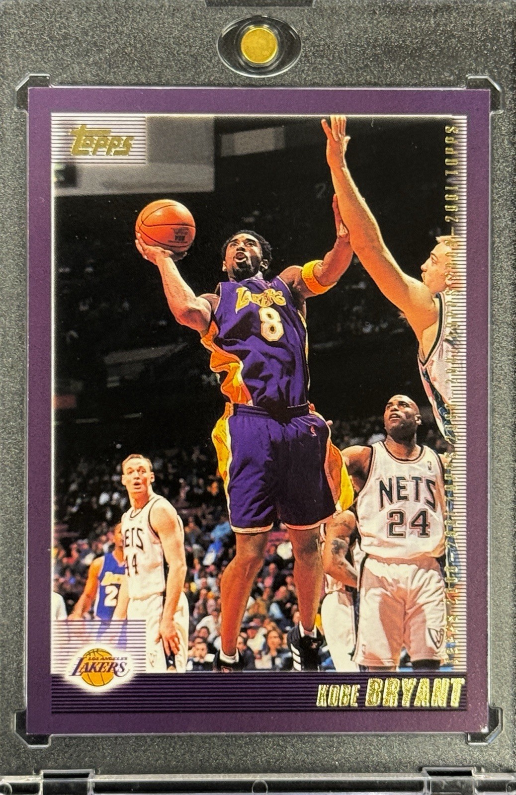 KOBE BRYANT RARE 2000 TOPPS GOLD PURPLE BORDER INVESTMENT CARD LAKERS LEGEND KOBE BRYANT RARE 2000 TOPPS GOLD PURPLE BORDER INVESTMENT CARD LAKERS LEGEND
