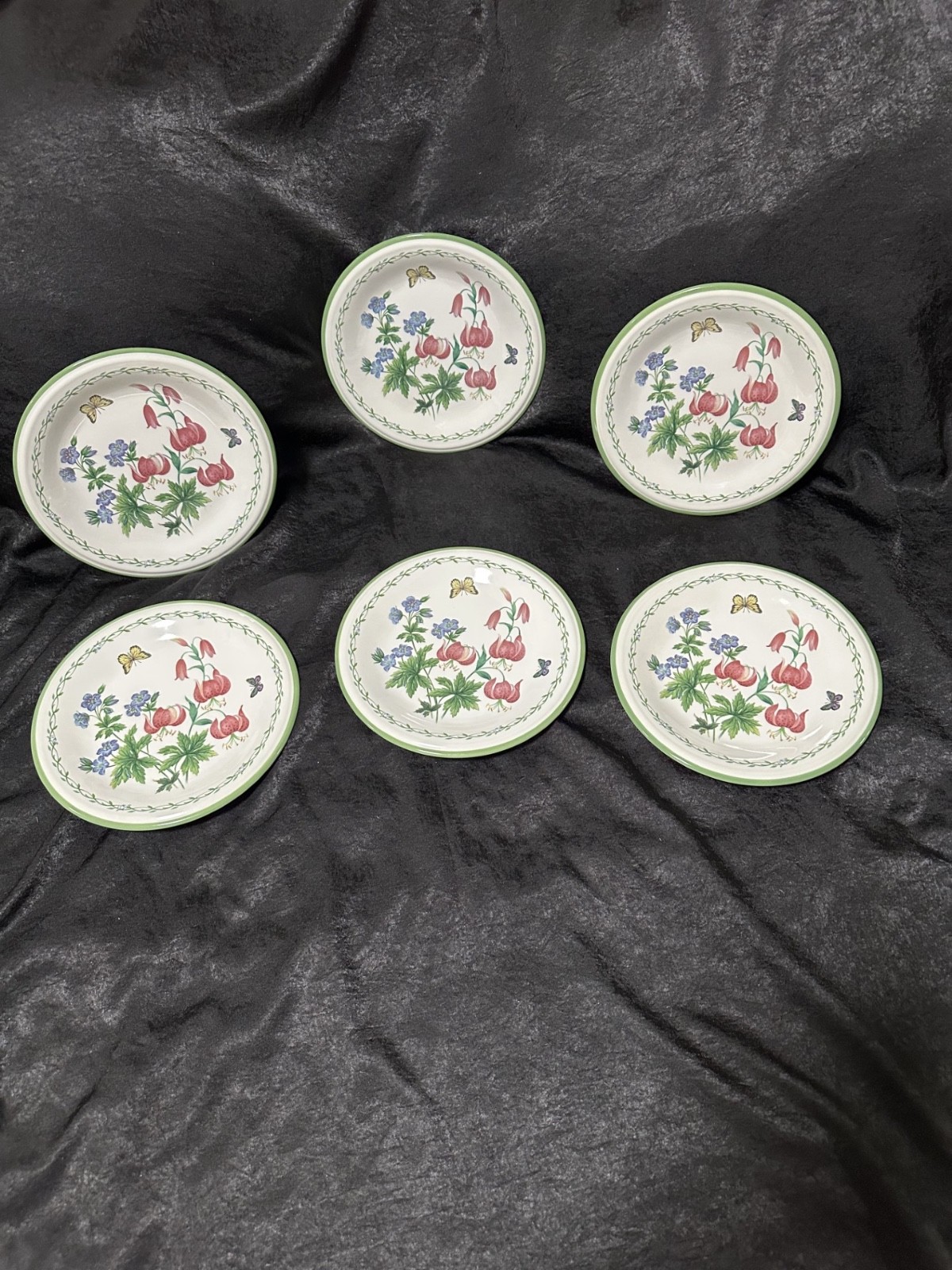 6 Vintage Studio Nova by Mikasa Salad Plates. Garden Bloom pattern.7 & 7/8