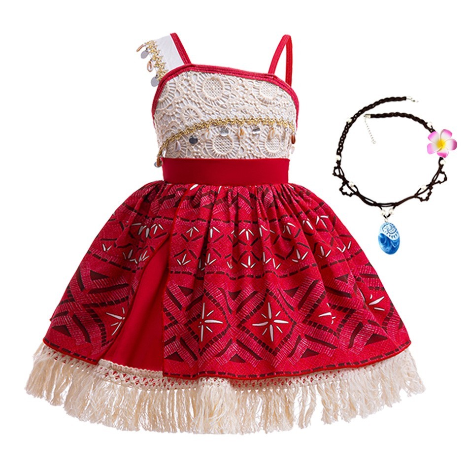 Girls Halloween Cosplay Movie Moana Ocean Adventure Vaiana Princess Party Dress Girls Halloween Cosplay Movie Moana Ocean Adventure Vaiana Princess Party Dress