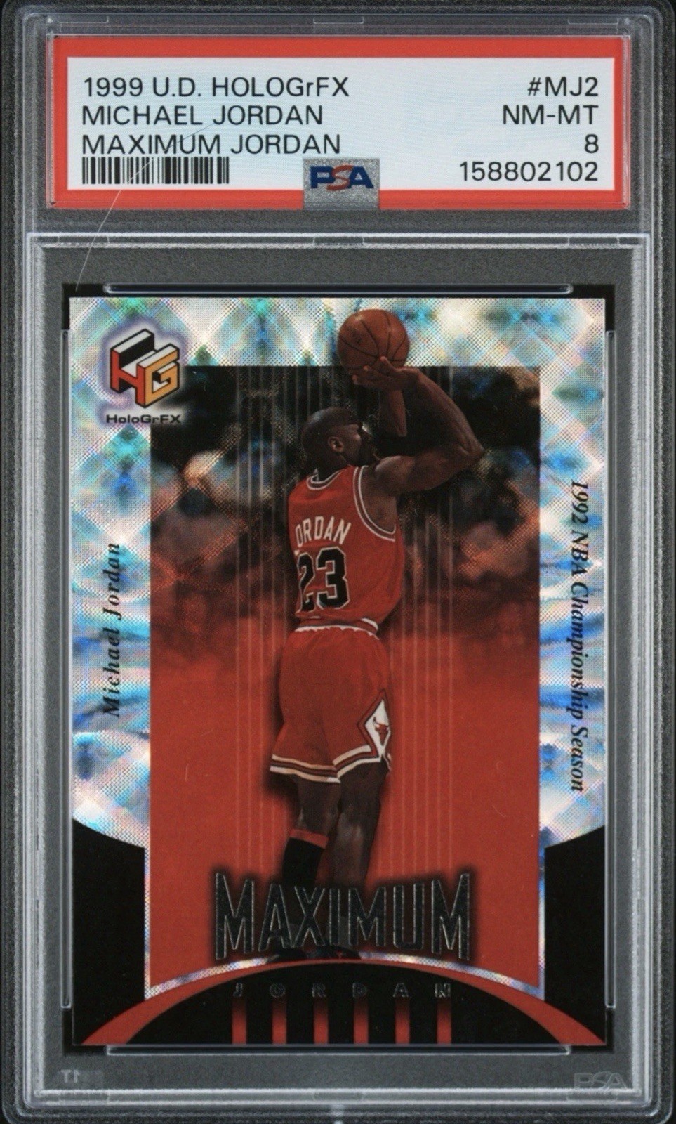 Michael Jordan Maximum Jordan SSP 1999 Upper Deck Hologrfx NM-MT PSA 8 Low Pop Michael Jordan Maximum Jordan SSP 1999 Upper Deck Hologrfx NM-MT PSA 8 Low Pop