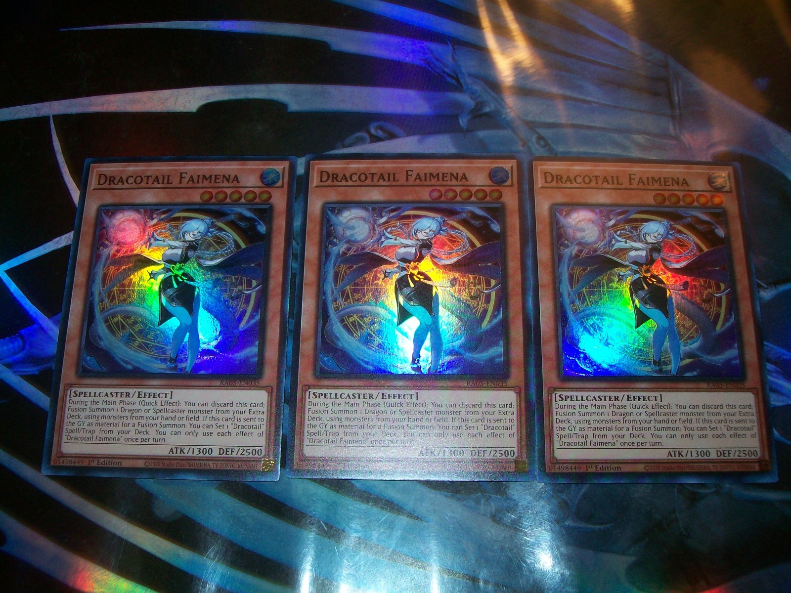 3x Dracotail Faimena 1st Edition Super Rare RA05-EN035 Yu-Gi-Oh 3x Dracotail Faimena 1st Edition Super Rare RA05-EN035 Yu-Gi-Oh