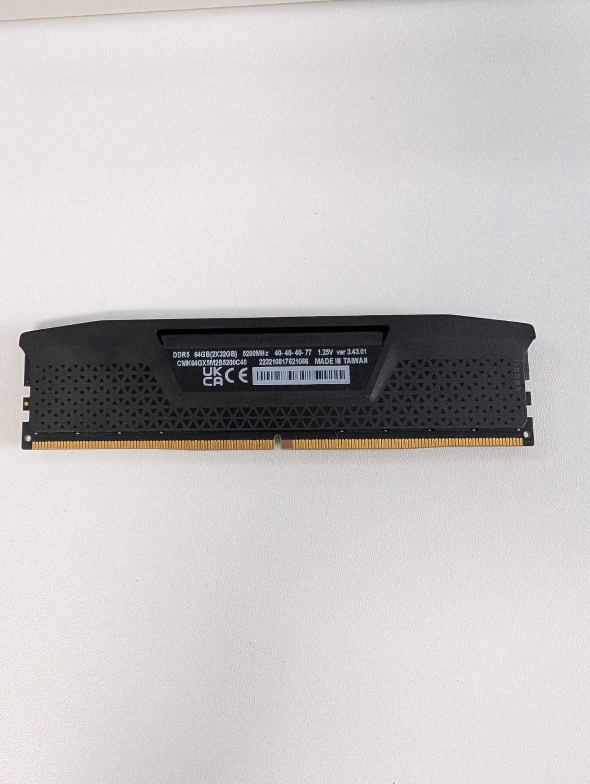 Corsair Vengeance 32GB 1x32GB DDR5 5200 CL40 XMP 3.0 Black
