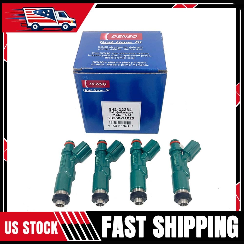 23250-21020 4x Denso Fuel Injectors For 00-09 Toyota Prius Echo Scion xA xB 1.5L