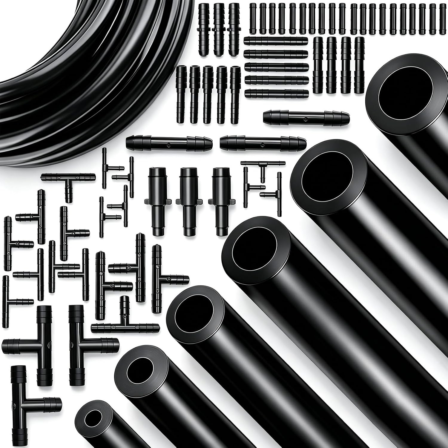 71Pcs Vacuum Line Kit, 6Pcs 5Ft Vacuum Hose Automotive with Vacuum Line Connecto