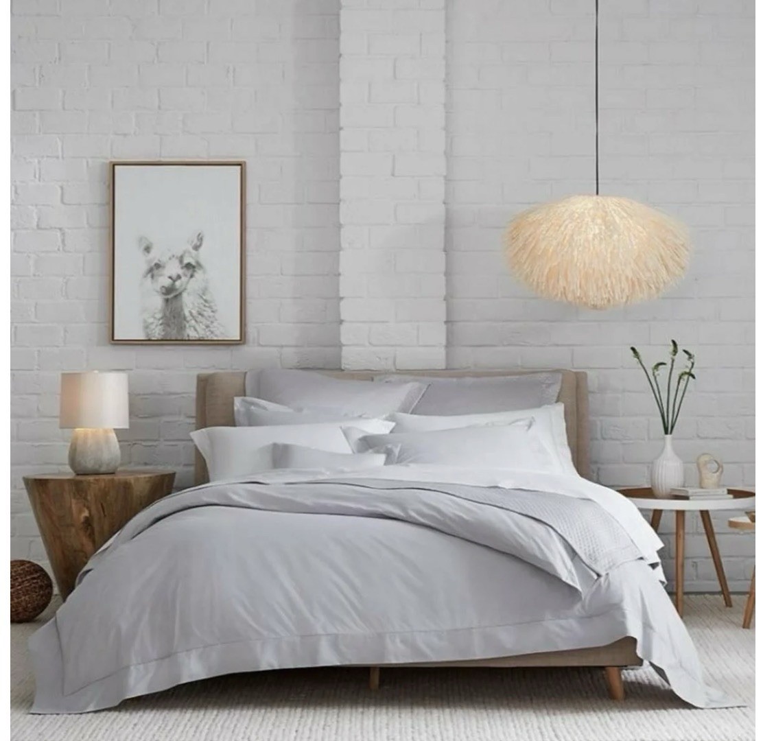 Sferra Celeste King Fitted Sheet Tin Sferra Celeste King Fitted Sheet Tin