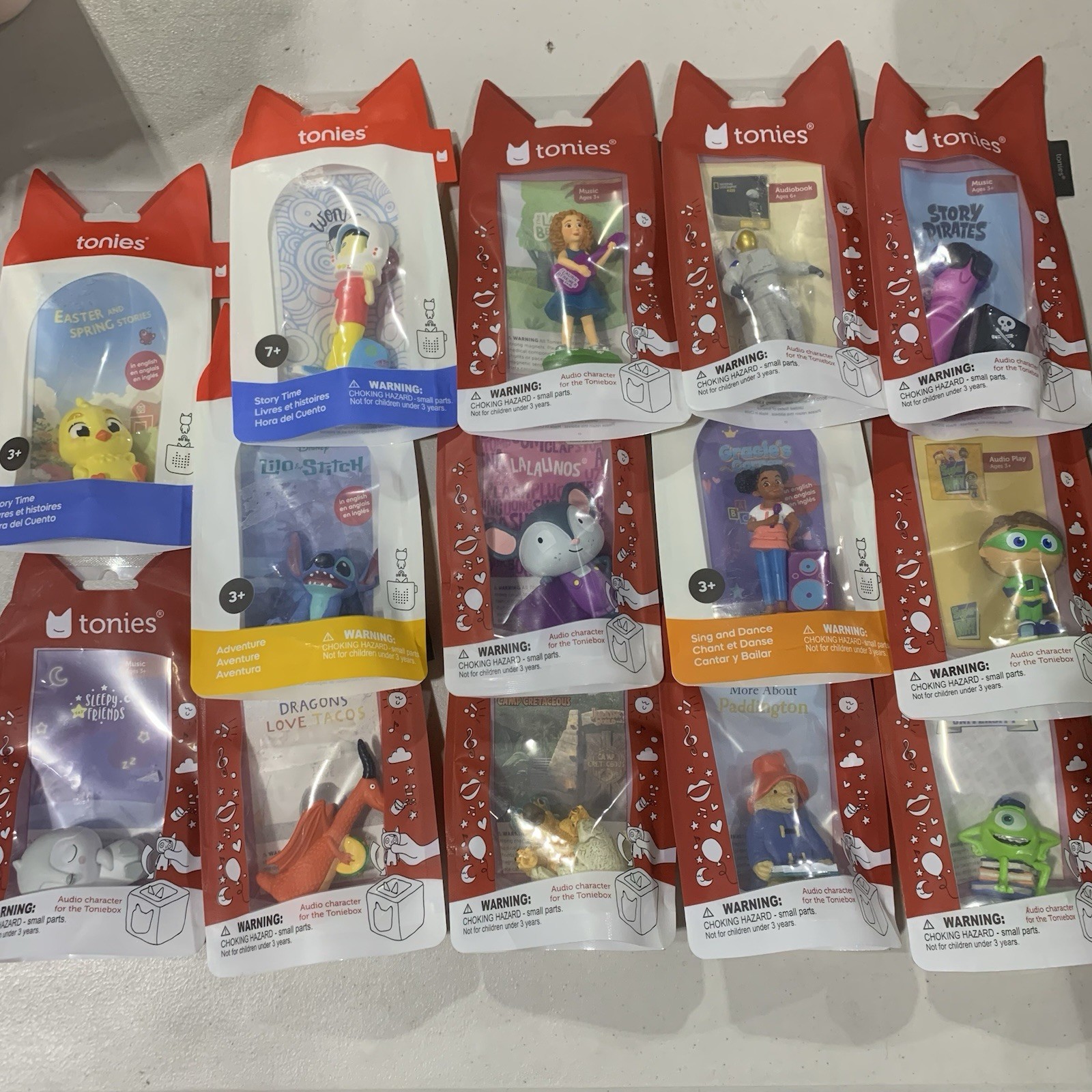 TONIES LOT OF 14 (NO DOUBLES) Disney, Jurassic, Dragons, and More, New & Sealed TONIES LOT OF 14 (NO DOUBLES) Disney, Jurassic, Dragons, and More, New & Sealed