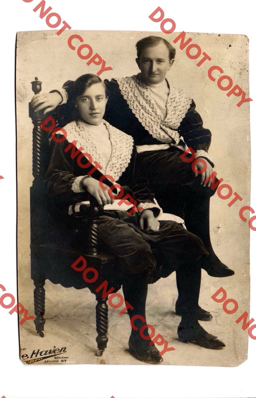 Antique c 1910 Allen Brothers Juvenile Musical Act Piano Violin Photo Chicago IL Antique c 1910 Allen Brothers Juvenile Musical Act Piano Violin Photo Chicago IL