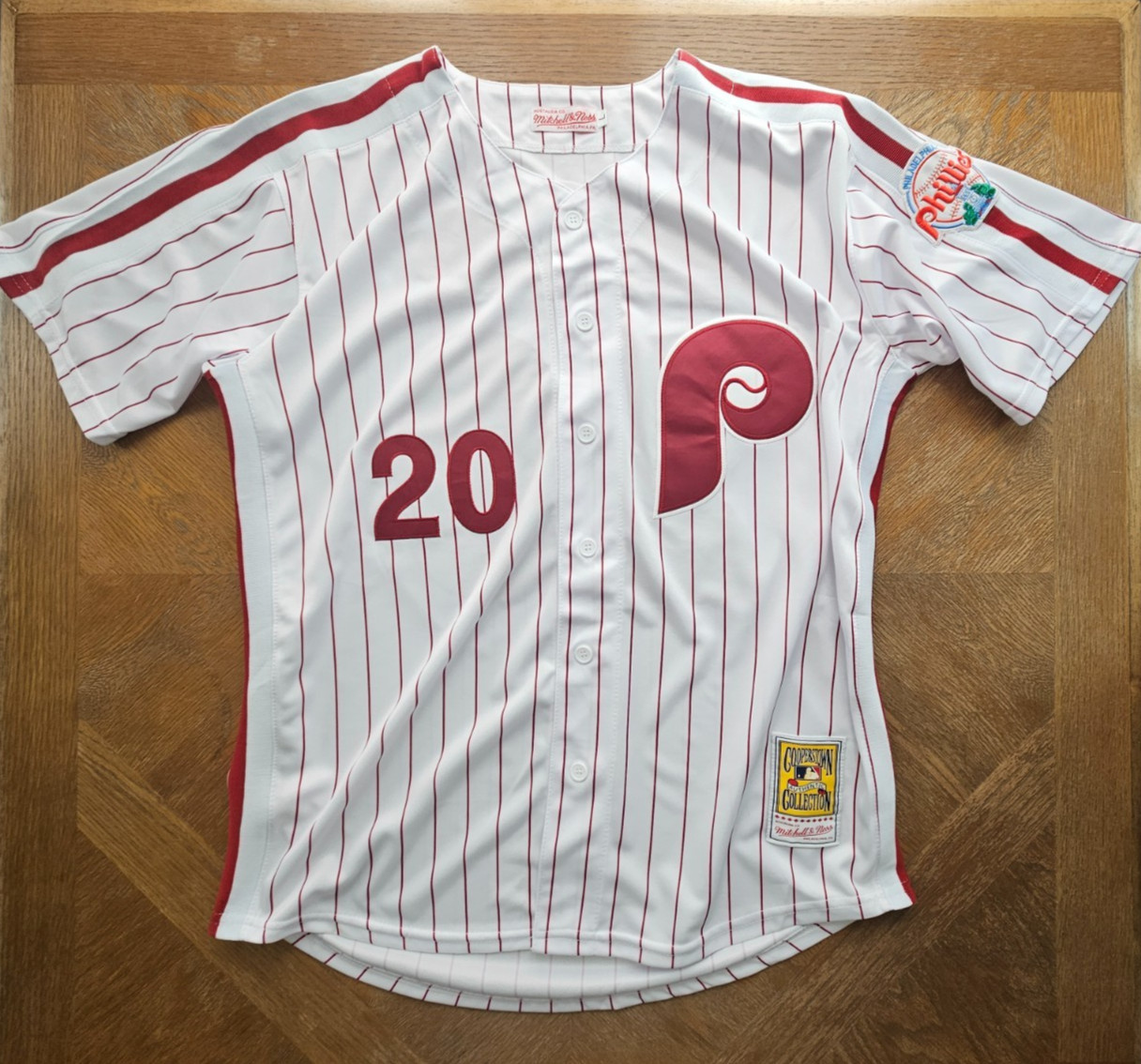 Mike Schmidt #20 Philadelphia Phillies 1989 Cooperstown Men X-Large Home Jersey Mike Schmidt #20 Philadelphia Phillies 1989 Cooperstown Men X-Large Home Jersey