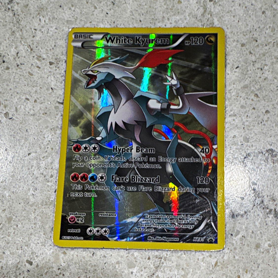 Pokémon TCG White Kyurem Full Art Promo Holo Card - English XY XY81 2015