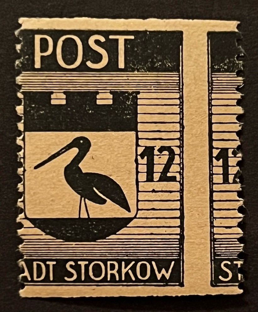 Travelstamps: 1945-46 Germany Local Post Stamps Mi 14a Miscut Error Mint MNH OG