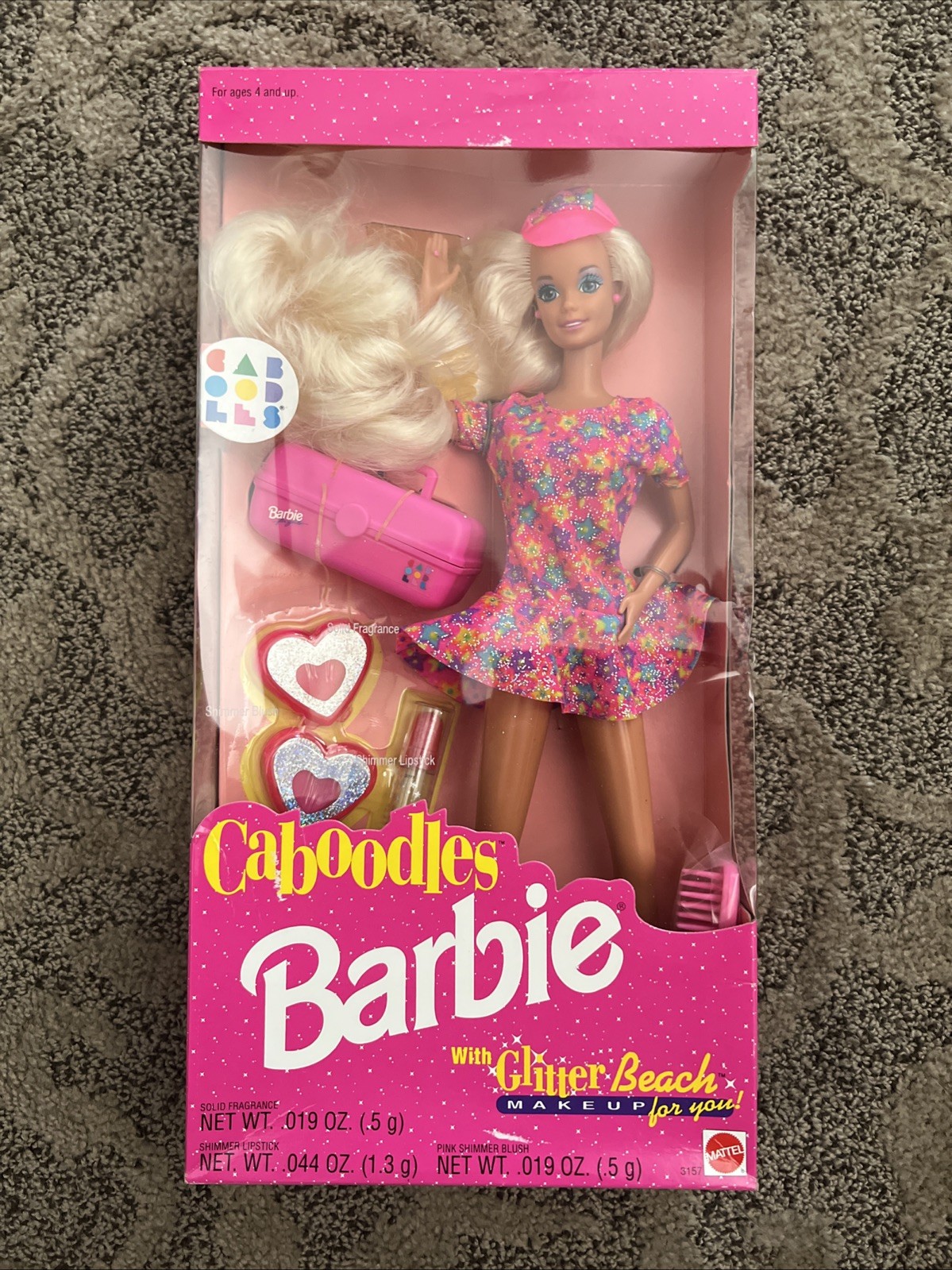 3157 Vintage 1992 Mattel Caboodles Barbie Doll With Glitter Beach Makeup New 3157 Vintage 1992 Mattel Caboodles Barbie Doll With Glitter Beach Makeup New