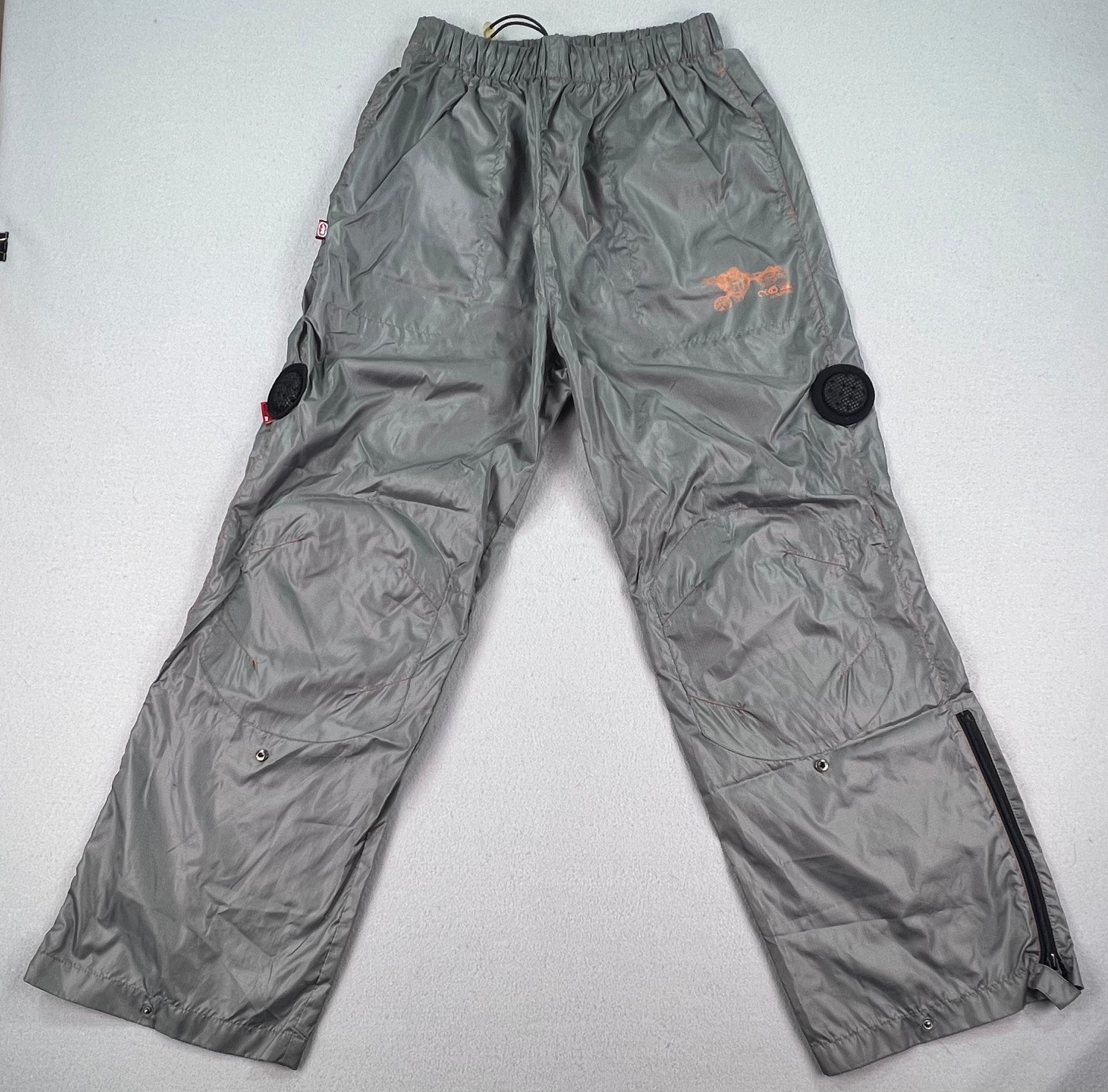 Vintage Y2K The Ecko UNLTD. Collection Gray Nylon Pants, Elastic Waist, Size M
