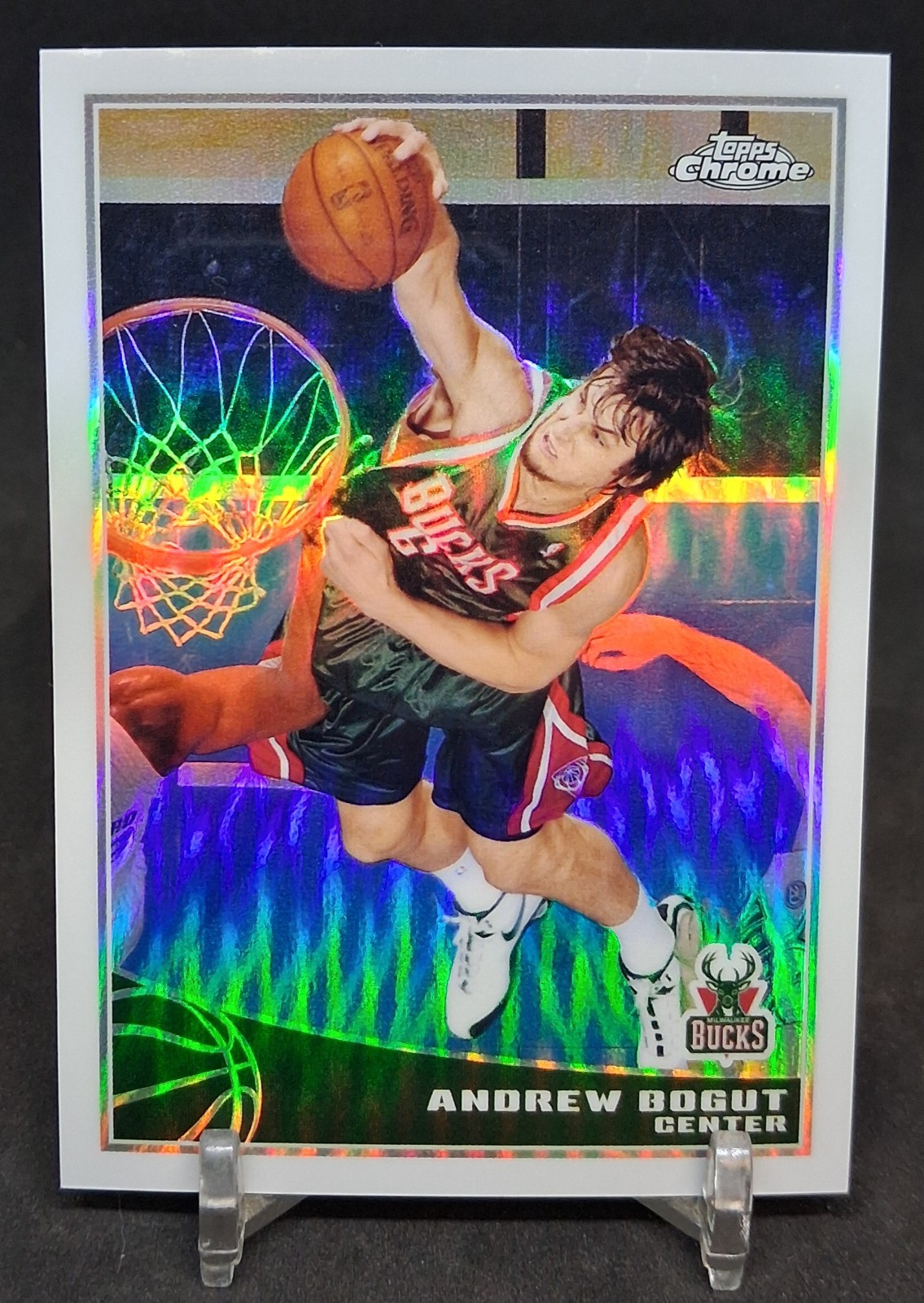 2009-10 Topps Chrome #55 Andrew Bogut Refractor 446/500 2009-10 Topps Chrome #55 Andrew Bogut Refractor 446/500