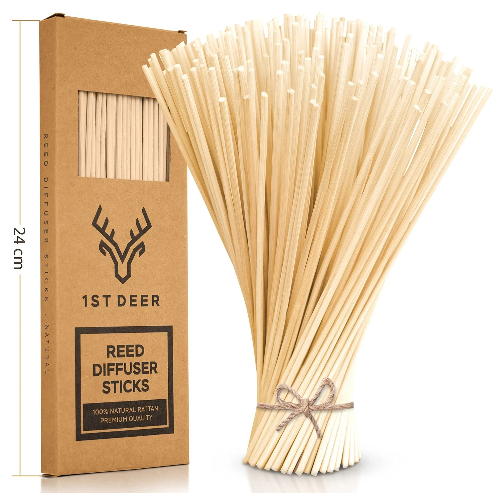 100 Pcs Natural Rattan Reed Diffuser Sticks Essential Oil Refill