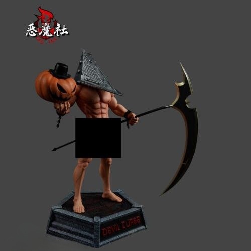 Devil Studio Pyramid Head Resin Model In Stock 1/6 pumpkin head Replaceable