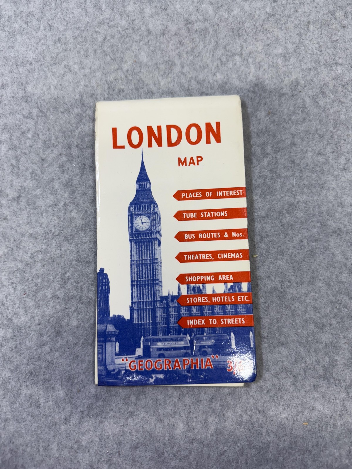 Vintage London Geographia City Street Map & 1956 Princeton NJ Campus Maps Lot