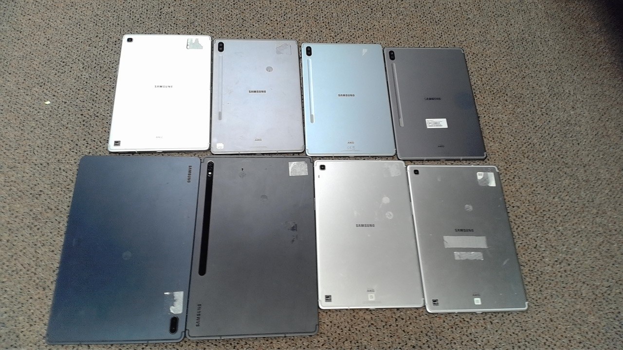 Lot of 8Non-Working Samsung Galaxy Tablets for Parts WITHOUT LCD