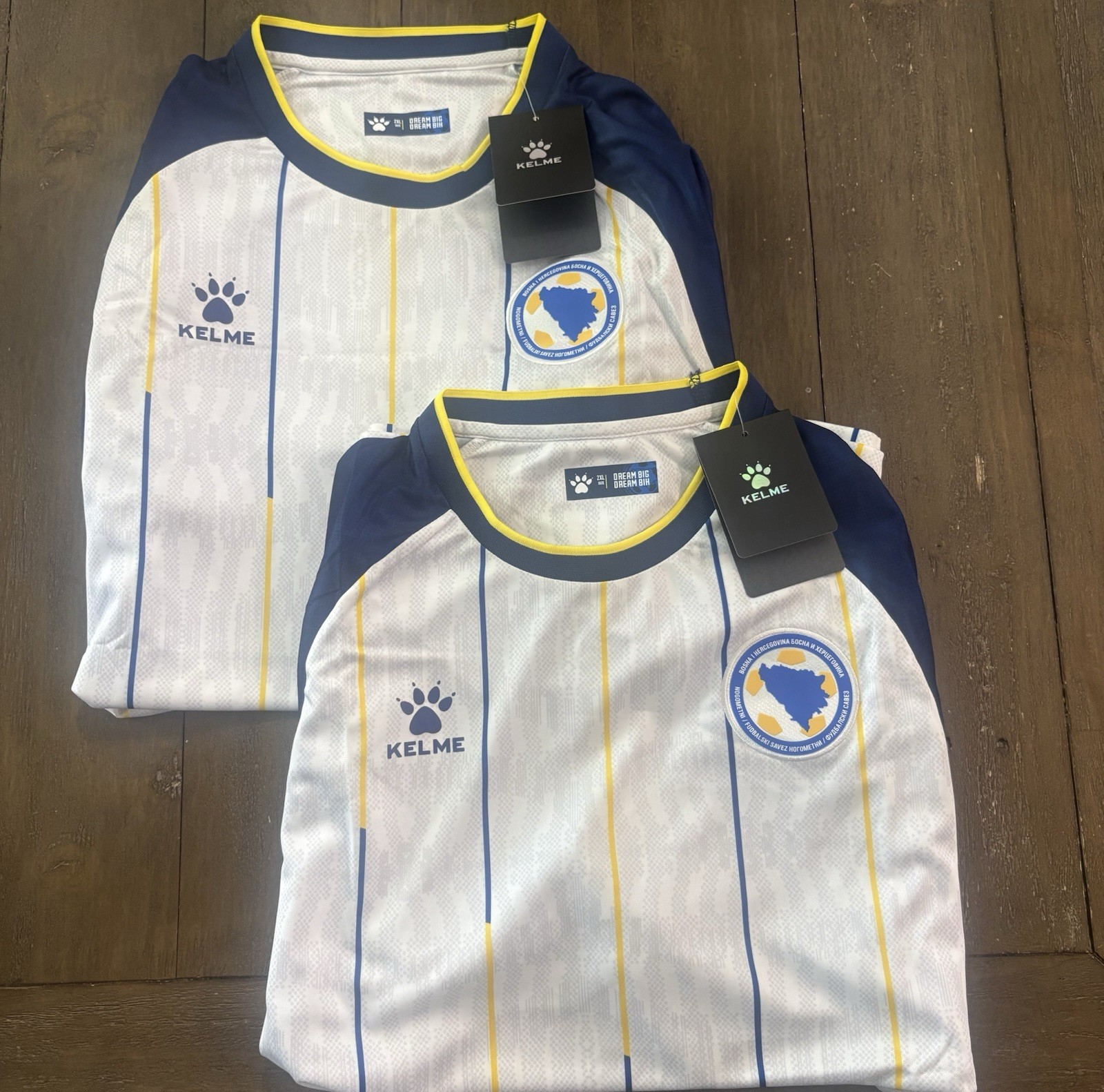 ( 2) Bosnia & Herzegovina 2026 National Team Away Jerseys 2XL NEW With Tags