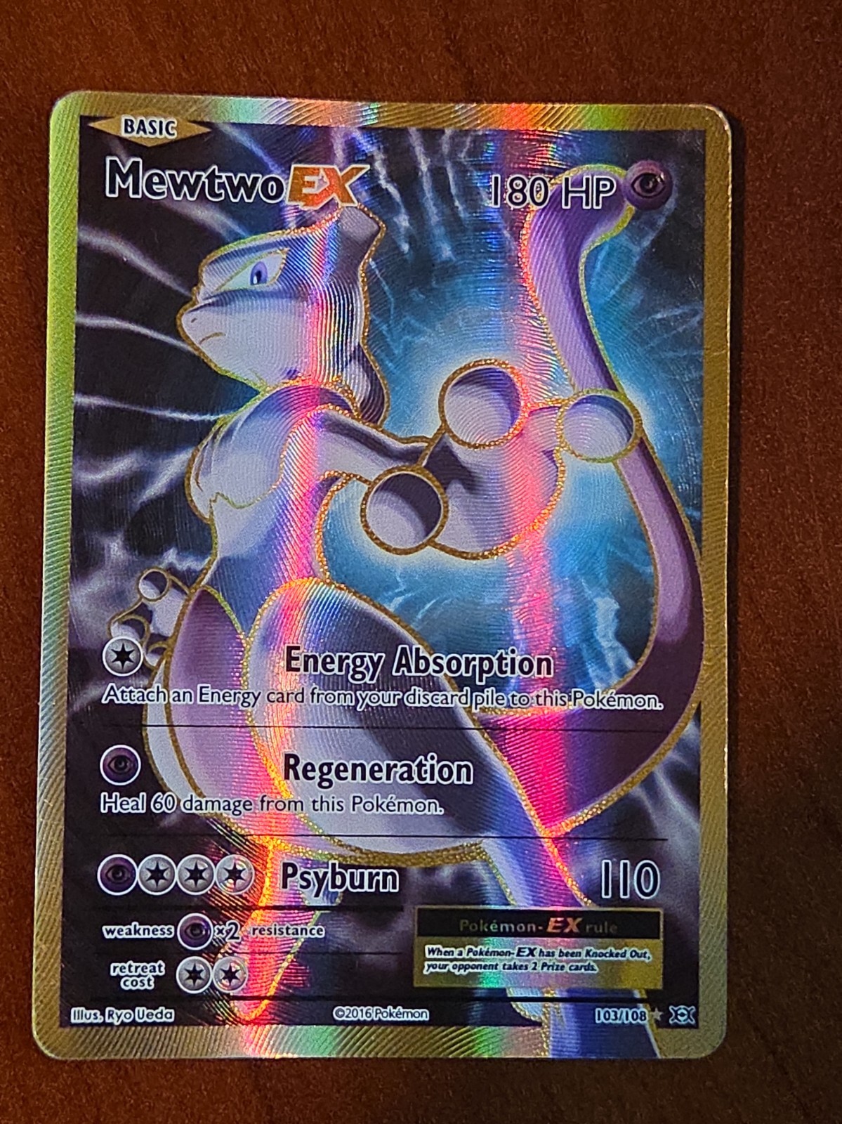 Mewtwo EX (Full Art) 103/108 Evolutions Holo MP Mewtwo EX (Full Art) 103/108 Evolutions Holo MP