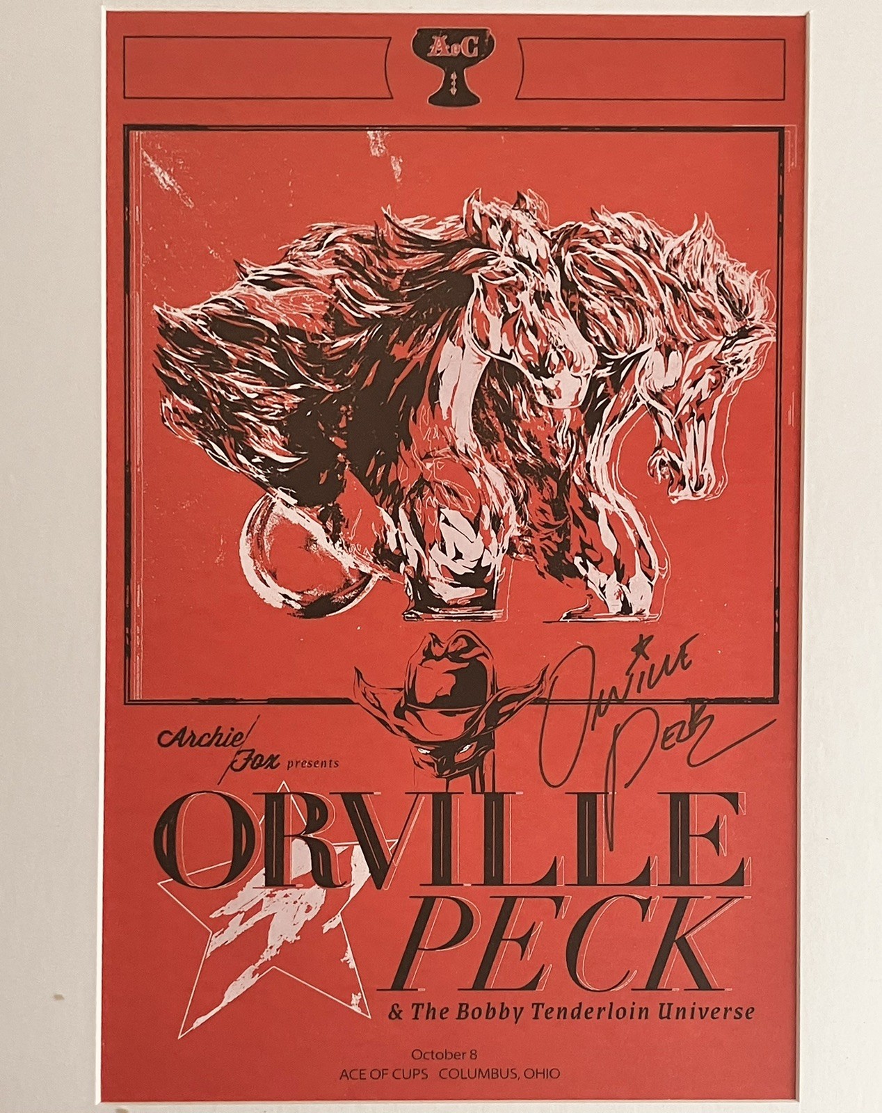 Signed Orville Peck 2019 Columbus Ohio Screenprint Poster GAY INTEREST LGBTQ