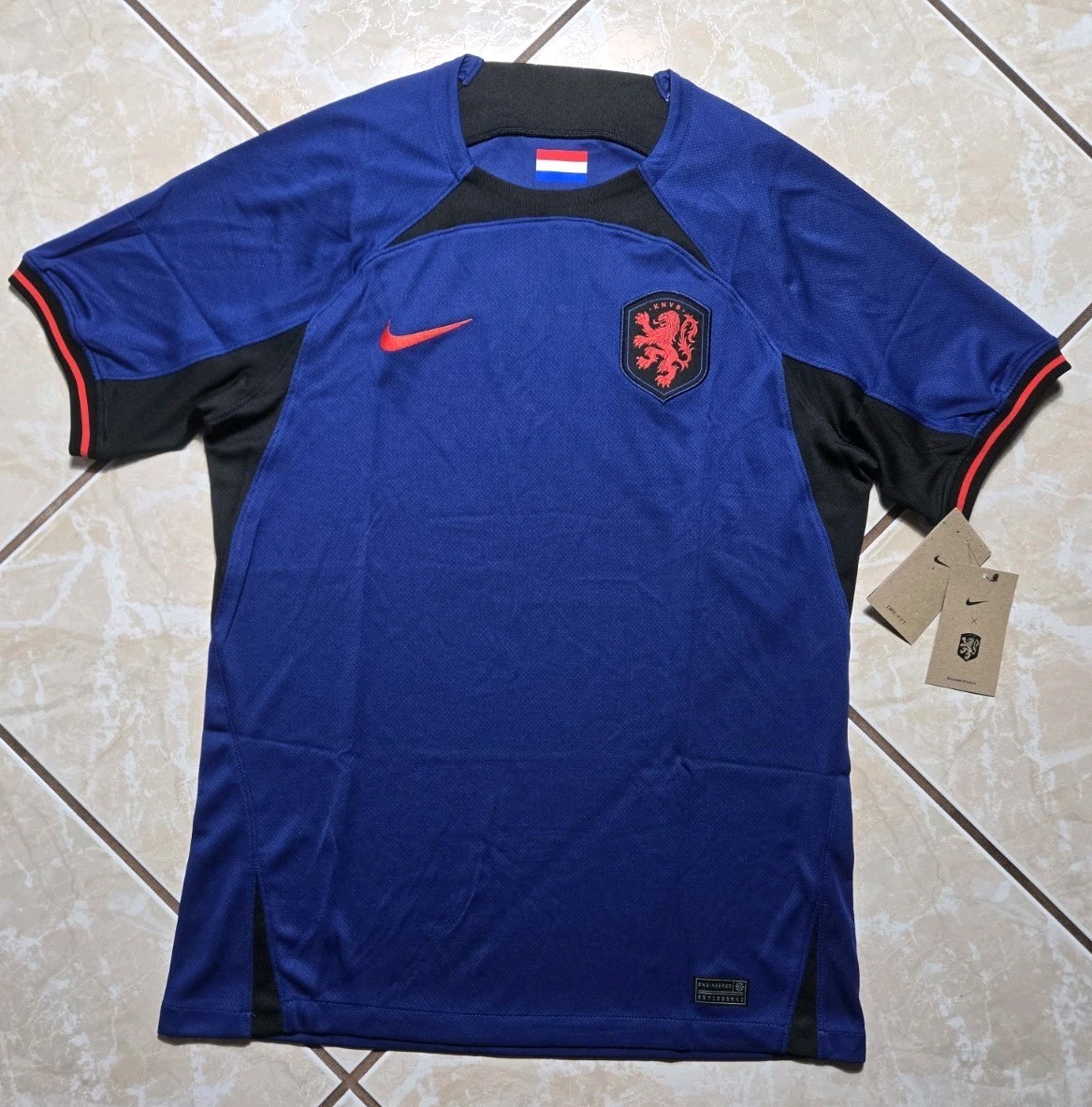 NWT Nike Netherlands 2022/23 Stadium Away Soccer Jersey Kit Mens Medium $95