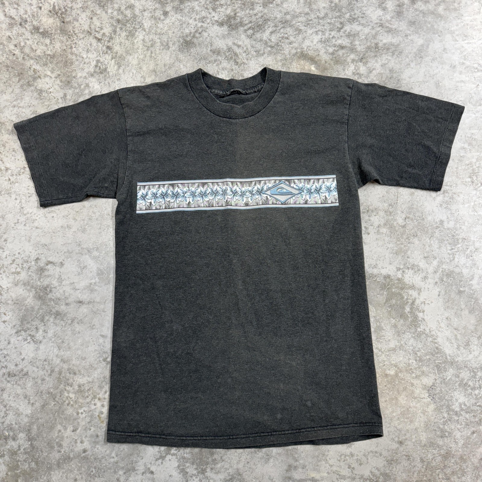 Vintage Quicksilver shirt Mens small gray surf 90s single stitch USA beach