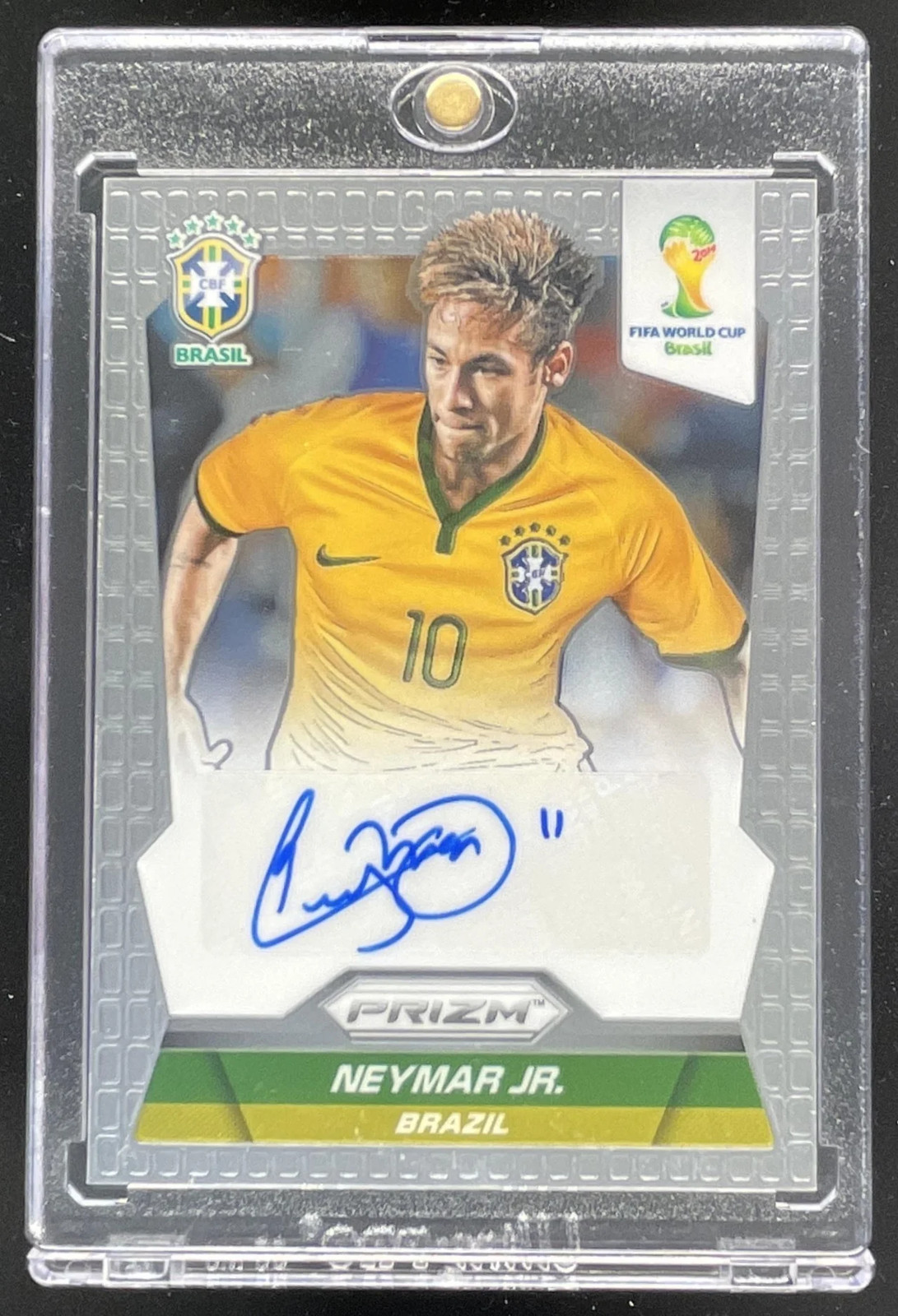 2014 Panini Prizm FIFA World Cup Brazil Signatures #S-NE Neymar Jr. Auto