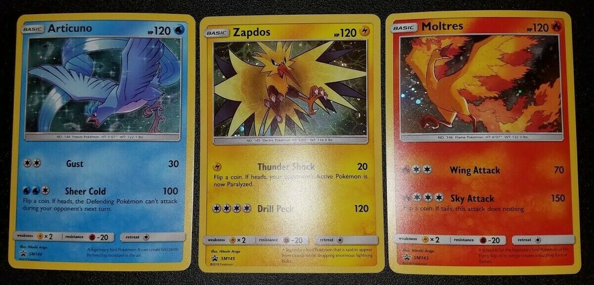 3x Legendary Birds Articuno Zapdos Moltres HOLO SET Pokemon SM145 SM144 SM143 LP 3x Legendary Birds Articuno Zapdos Moltres HOLO SET Pokemon SM145 SM144 SM143 LP