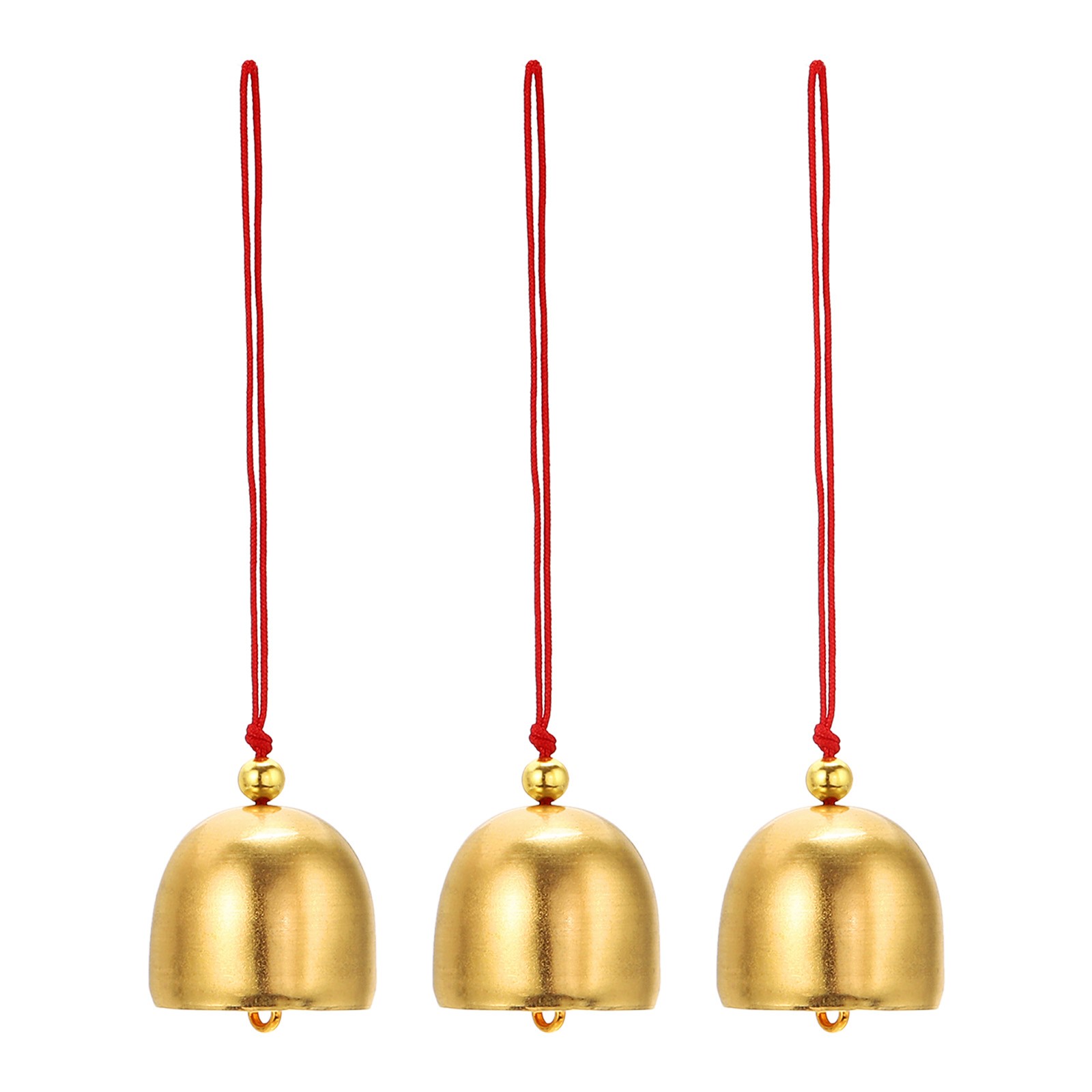 3 x Wind Chime Hanging Bells Temple Bells Retro Metal, Gold Red 3 x Wind Chime Hanging Bells Temple Bells Retro Metal, Gold Red