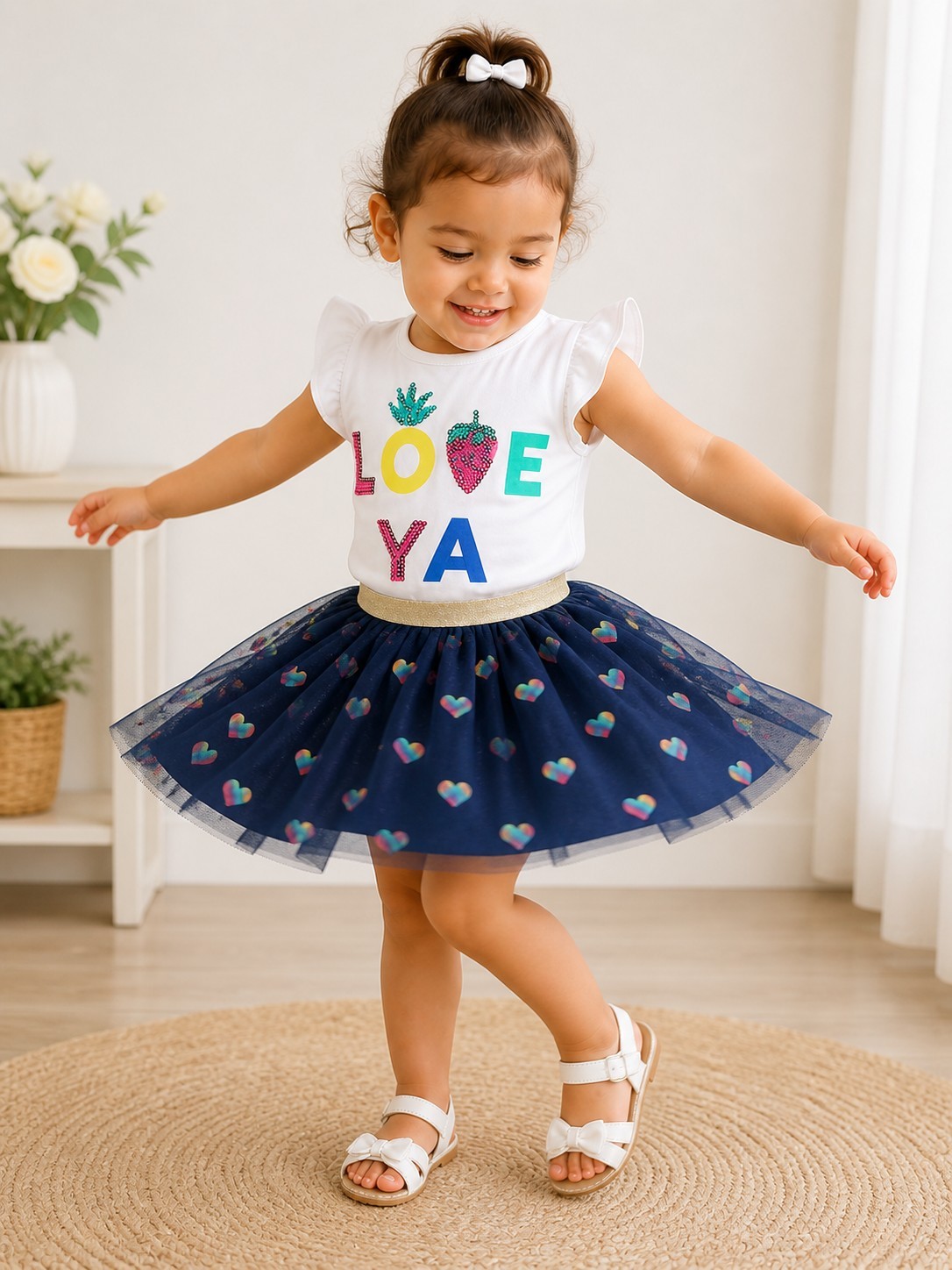 Carter\'s Toddler Girls\' 2-Piece Love Ya Tee & Glitter Heart Tutu Skirt Set 2T Carter\'s Toddler Girls\' 2-Piece Love Ya Tee & Glitter Heart Tutu Skirt Set 2T