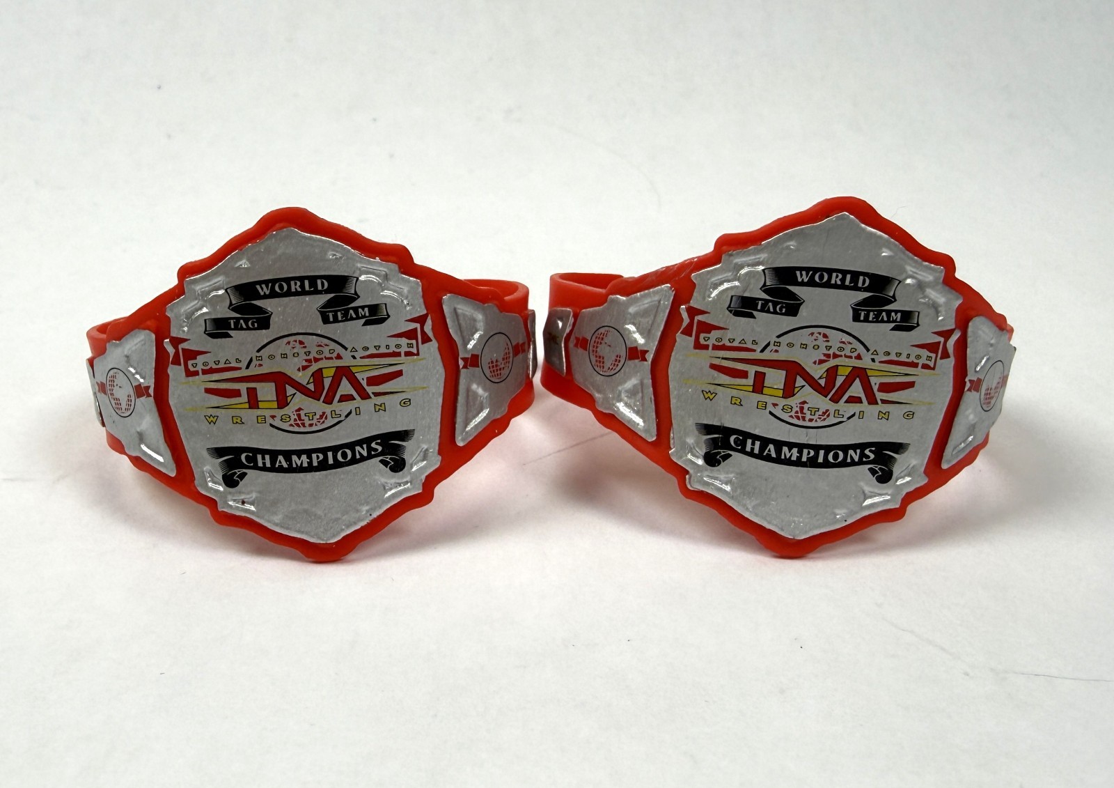 TNA Impact Wrestling Tag Team Title Belt Lot Set Collect Major Big Rubber Guys