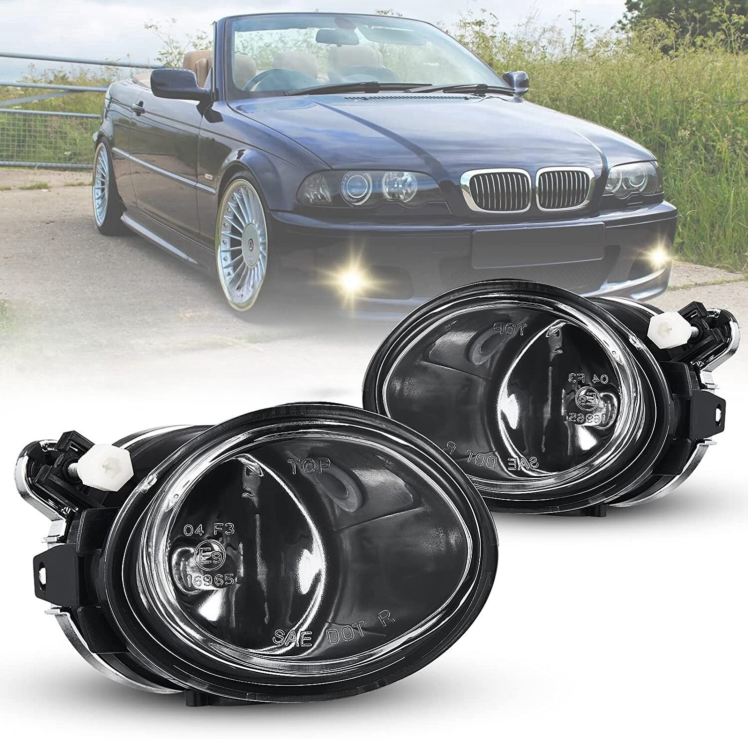 Fog Lights For 2001-2005 BMW E46 M3 M5 E39 3 Series M Bumper Lamps W/HB4 Bulbs Fog Lights For 2001-2005 BMW E46 M3 M5 E39 3 Series M Bumper Lamps W/HB4 Bulbs