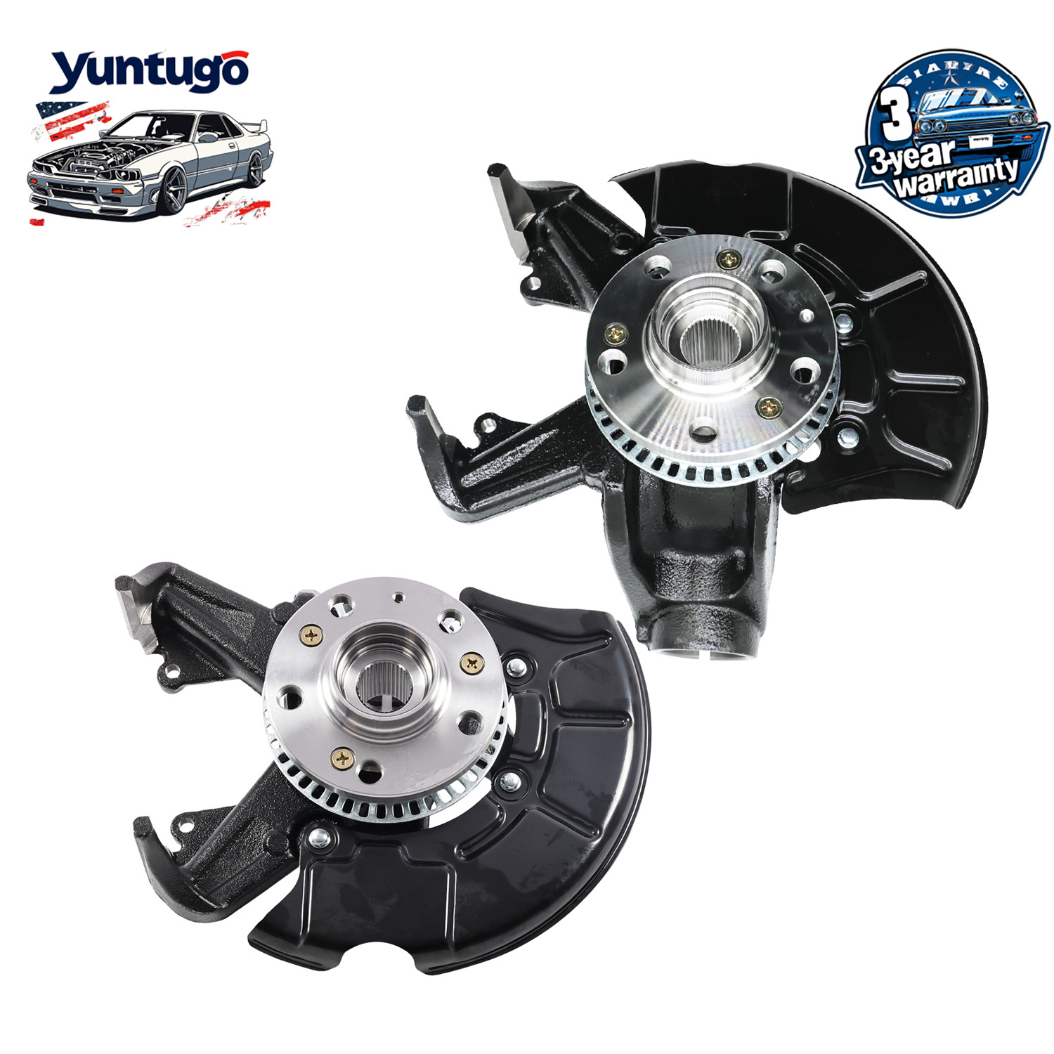 For Volkswagen Jetta Beetle Golf 2Pcs Front Steering Knuckle & Wheel Hub Bearing For Volkswagen Jetta Beetle Golf 2Pcs Front Steering Knuckle & Wheel Hub Bearing