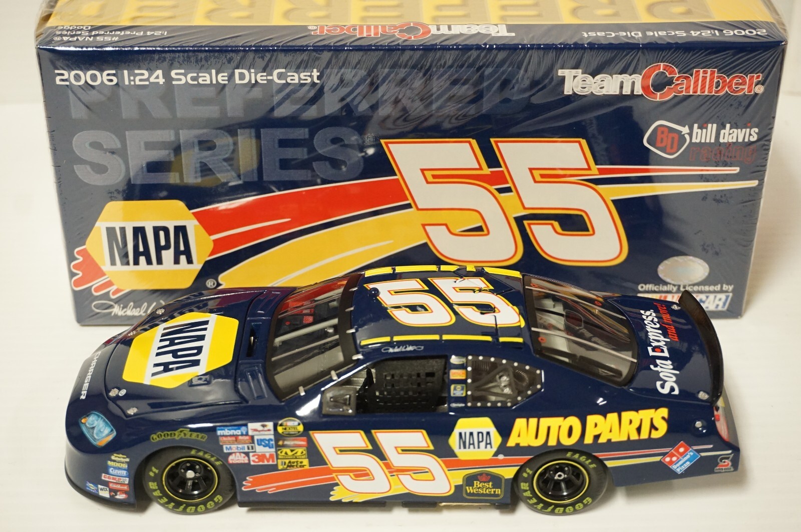 1/24 Michael Waltrip #55 NAPA 2006 Dodge Charger Team Caliber Diecast Car SEALED 1/24 Michael Waltrip #55 NAPA 2006 Dodge Charger Team Caliber Diecast Car SEALED