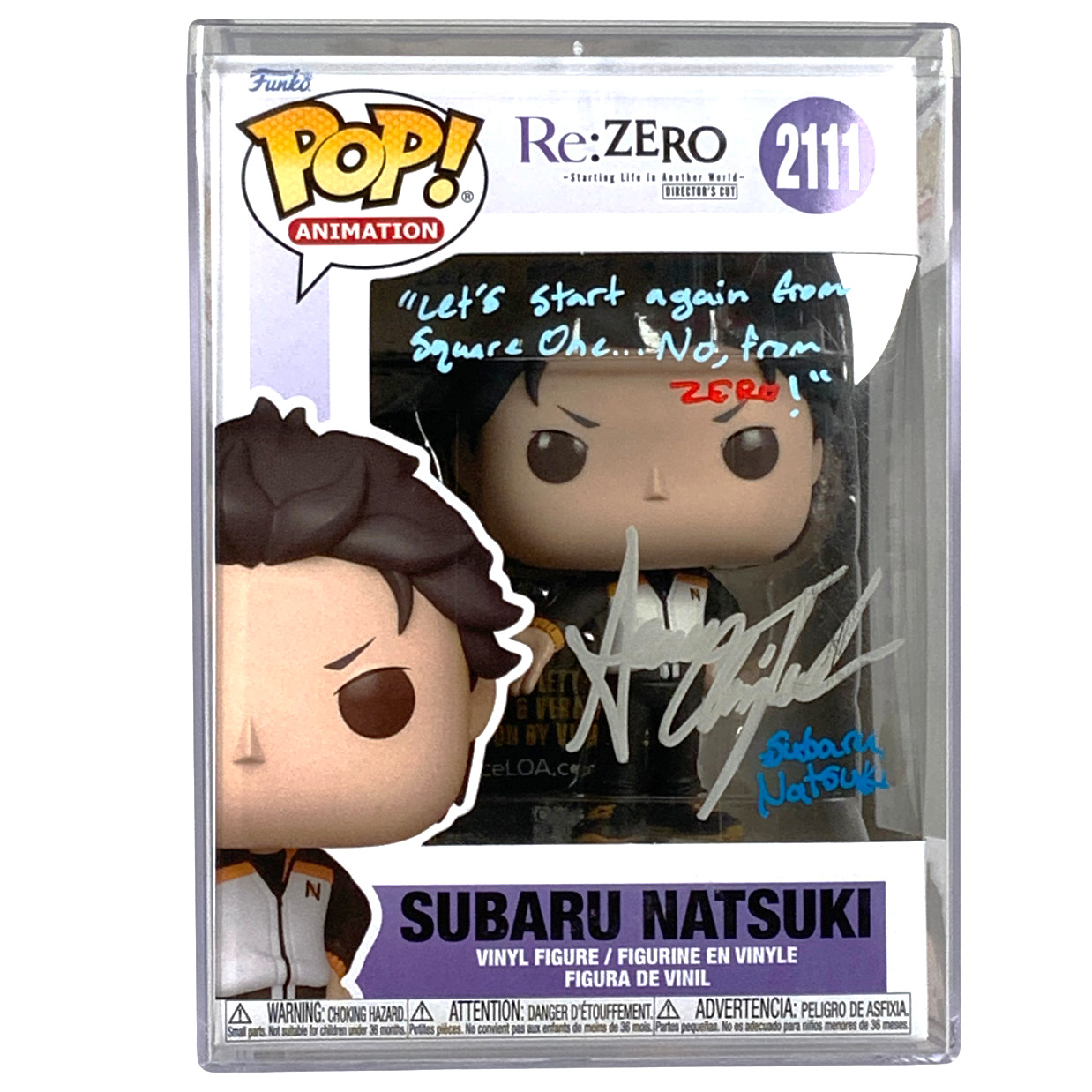 Funko Pop Cave RE ZERO: SUBARU NATSUKI Signed Sean Chiplock JSA  🔥HOT ITEM 🔥