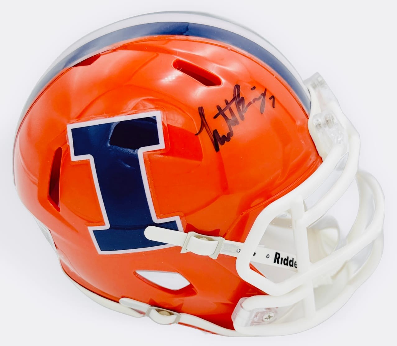 Matthew Bailey Signed Illinois Fighting Illini Mini Helmet Autograph BAS J60