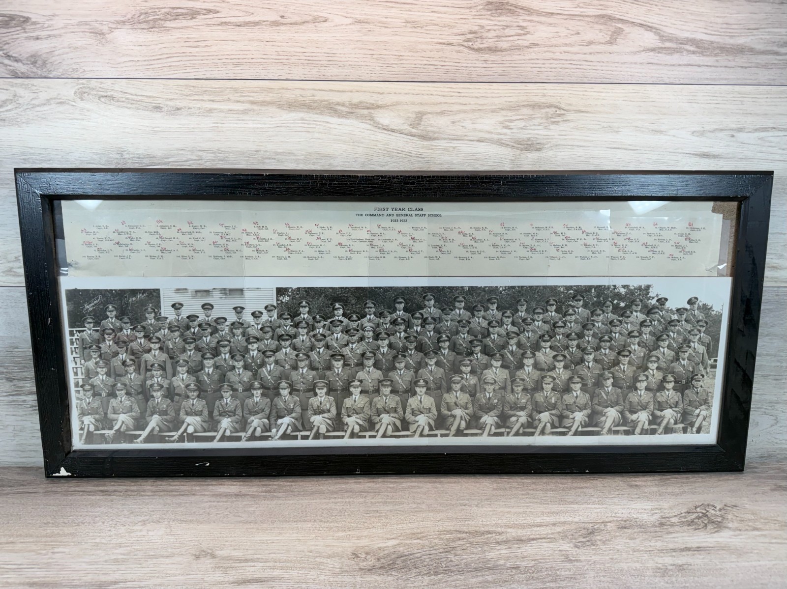 Original 1932–33 Fort Leavenworth Command & General Staff School Panoramic Photo