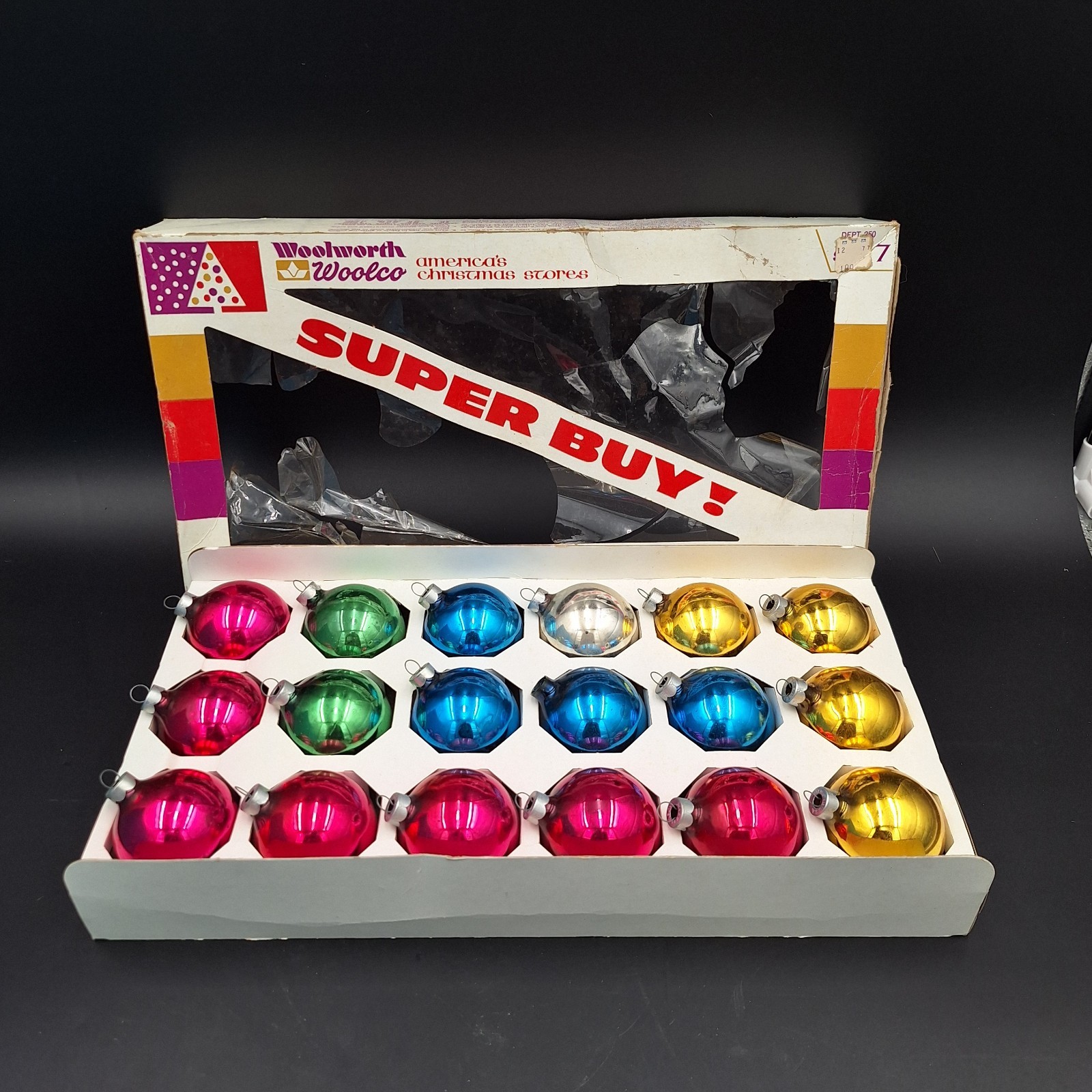 Vintage Woolworth's Glass Christmas Ornaments 18 2