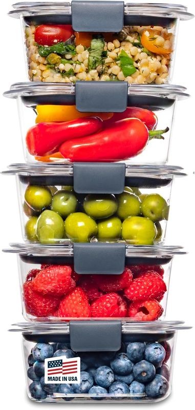 Rubbermaid Brilliance Tritan Plastic Food Storage Containers BPA Free...