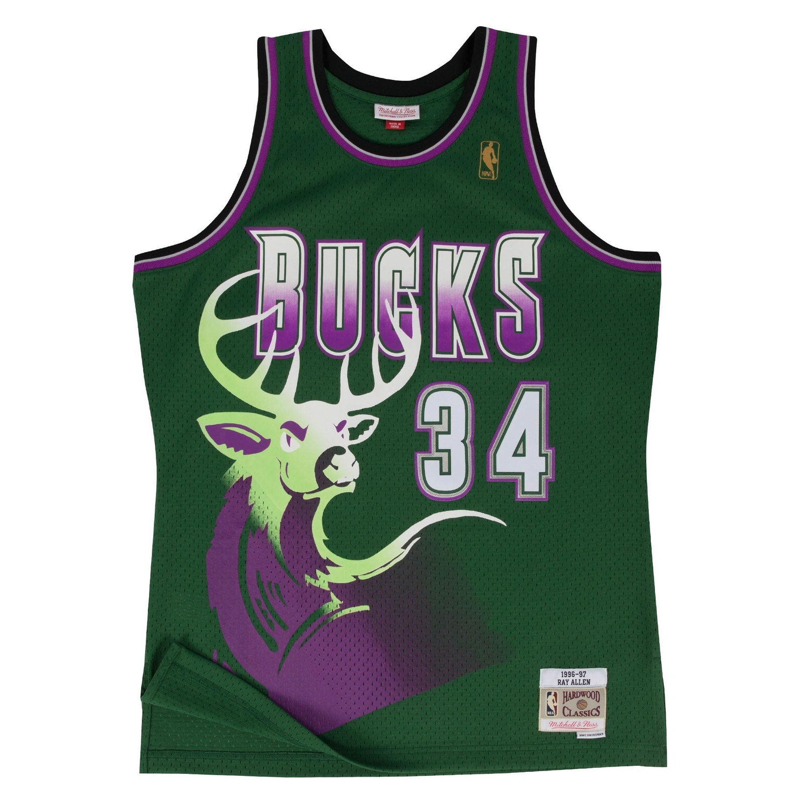 Mens Mitchell & Ness NBA Swingman Alternate Jersey Bucks 96 Ray Allen Mens Mitchell & Ness NBA Swingman Alternate Jersey Bucks 96 Ray Allen