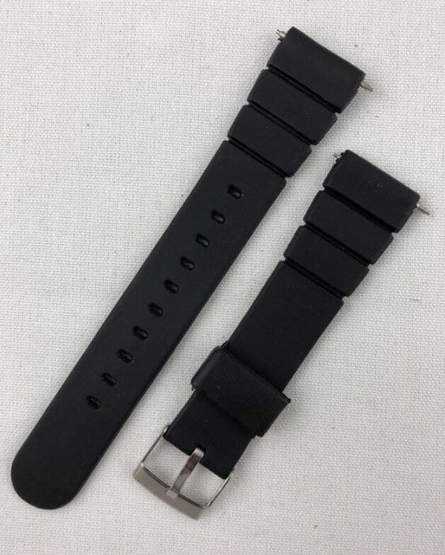 K-32 19mm Kreisler Sport Strap Black Rubber Vintage Watch Band NOS Casio Others K-32 19mm Kreisler Sport Strap Black Rubber Vintage Watch Band NOS Casio Others
