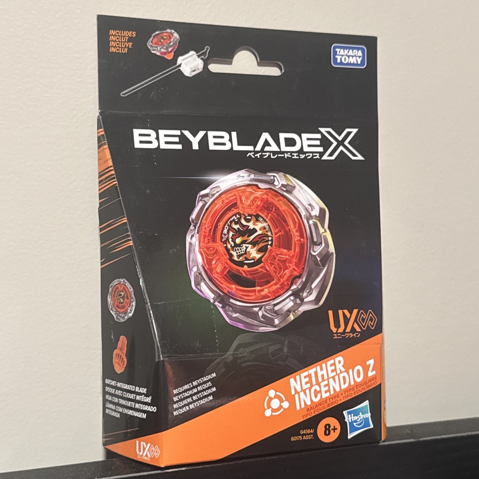 US seller fast ship Nether Incendio Z - Beyblade X Starter (Hasbro) NEW In Hand