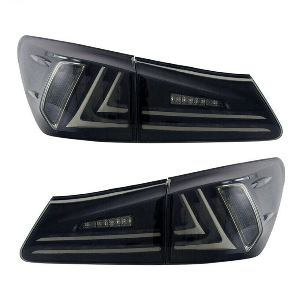VLAND LED Tail Lights For Lexus IS250 IS350 ISF 2006-2013 Smoked Rear Lamps Pair