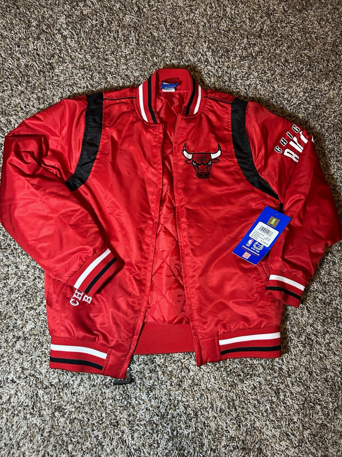 Ultra Game Chicago Bulls NBA Youth Full Zip Jacket Size 10-12 Red Black White Ultra Game Chicago Bulls NBA Youth Full Zip Jacket Size 10-12 Red Black White