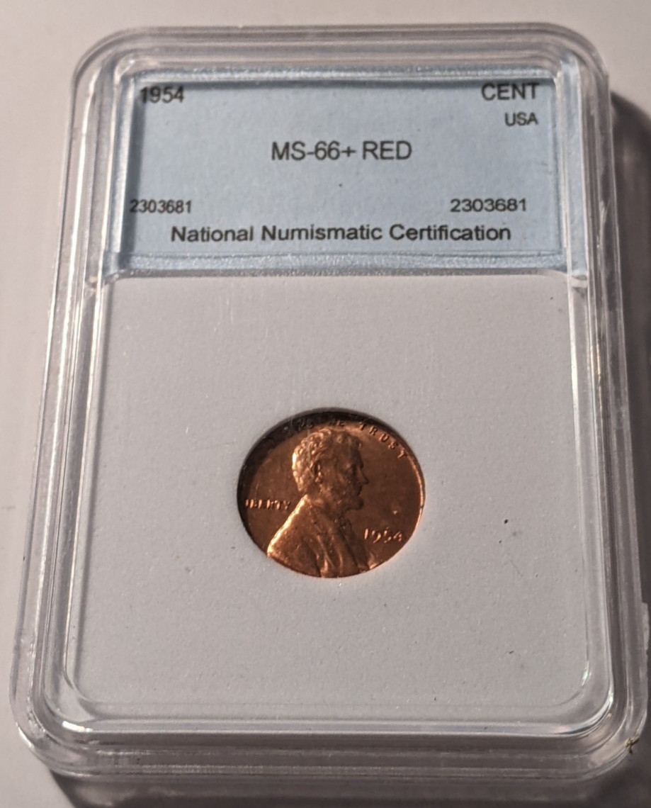 1954 BU Unc Red Plus Graded NNC Random Slab 1954 BU Unc Red Plus Graded NNC Random Slab