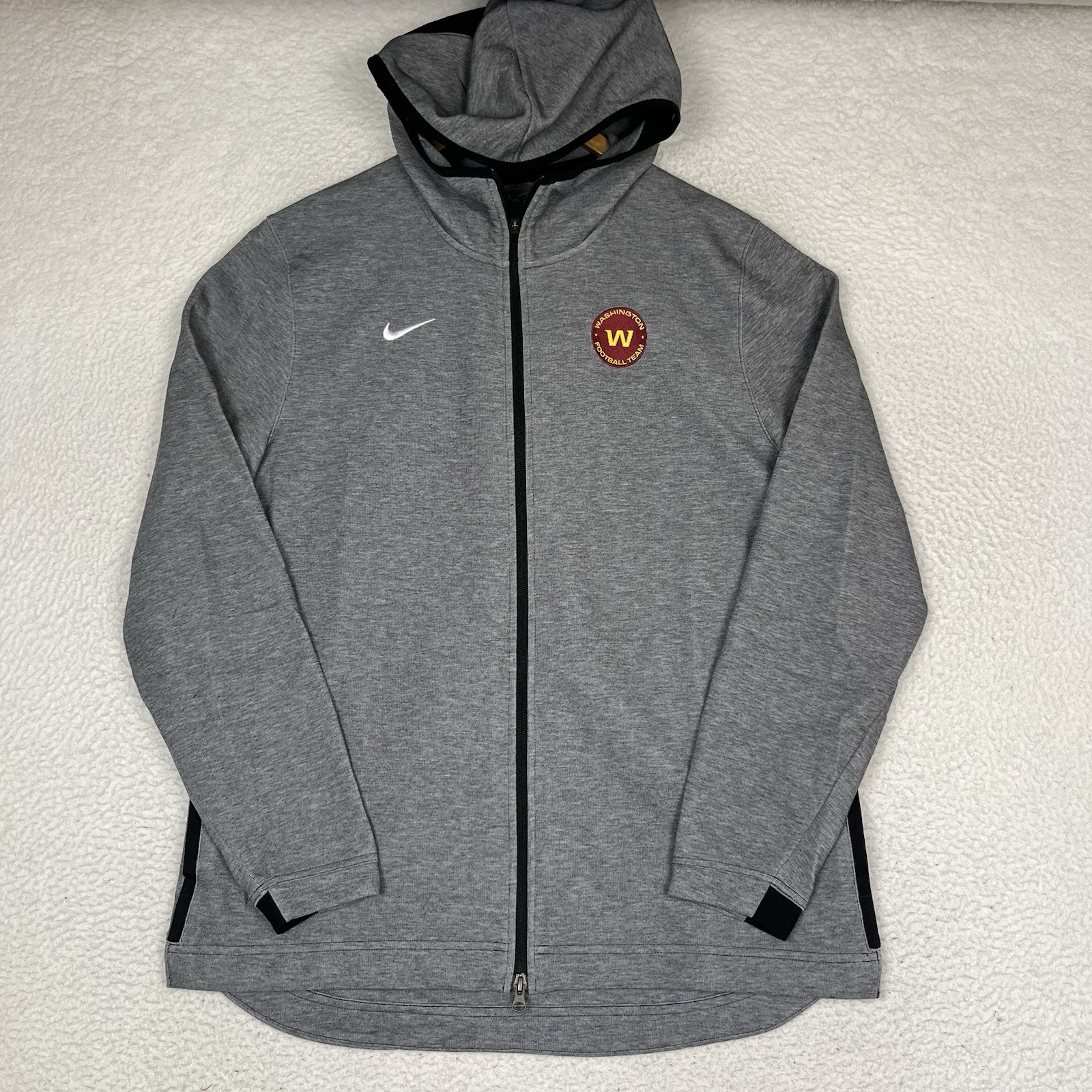 Nike Washington Commanders Showtime Hoodie Full Zip Jacket Mens XL Grey Dri-Fit